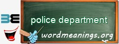 WordMeaning blackboard for police department